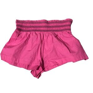 NWOT Anthropologie Celadine Pink Smocked Waist Shorts – Size L